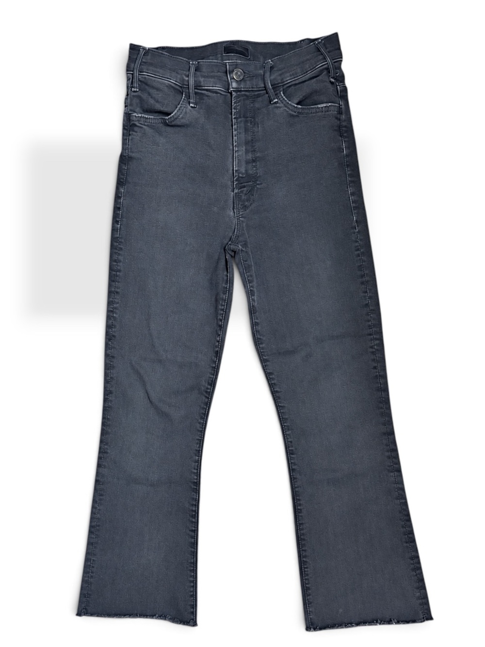 MOTHER The Hustler Ankle Fray Gray Jeans - Not Guilty (Size 24) - Picture 2 of 5